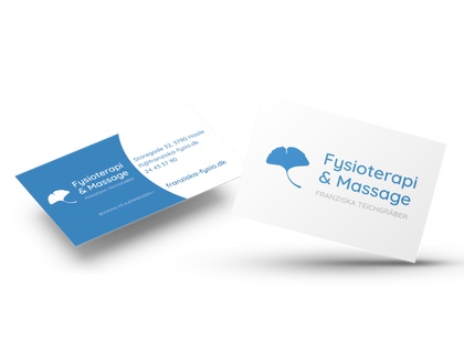 Logo design og visitkort til fysioterapeut på Bornholm i Hasle