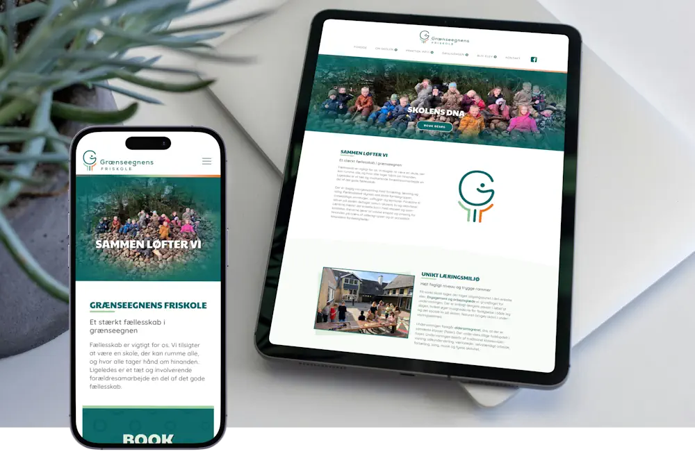 Ny responsiv hjemmeside til Grænseegnens Friskole i Kruså