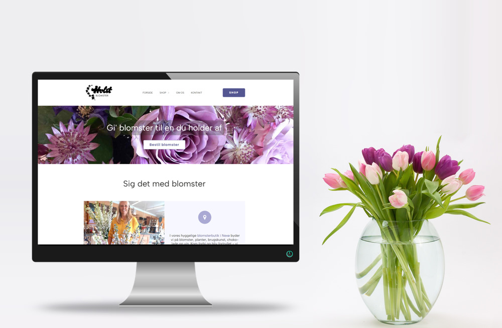 Flot ny og brugervenlig hjemmeside til blomsterhandler på Bornholm